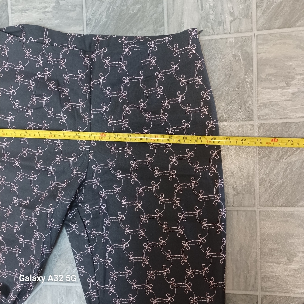 Alanni by Donny  Brook Size 12 Stylish Black Patterned Women's Pants - Picture 8 of 13